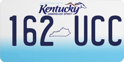 KY license plate 162UCC