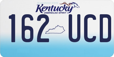KY license plate 162UCD