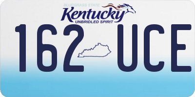 KY license plate 162UCE
