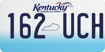 KY license plate 162UCH