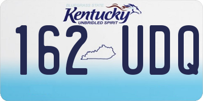 KY license plate 162UDQ