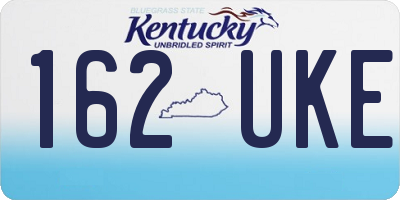 KY license plate 162UKE