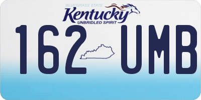 KY license plate 162UMB