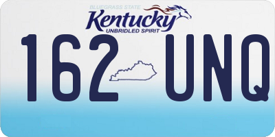 KY license plate 162UNQ