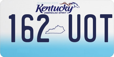 KY license plate 162UOT
