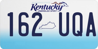 KY license plate 162UQA