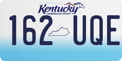 KY license plate 162UQE