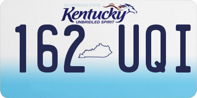 KY license plate 162UQI
