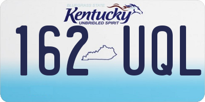 KY license plate 162UQL