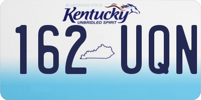 KY license plate 162UQN