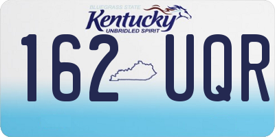 KY license plate 162UQR