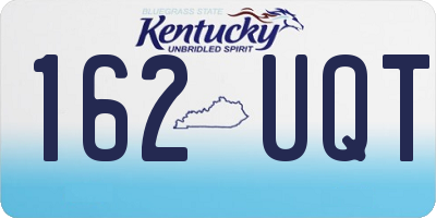 KY license plate 162UQT