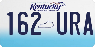 KY license plate 162URA