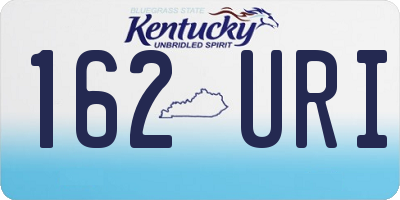 KY license plate 162URI