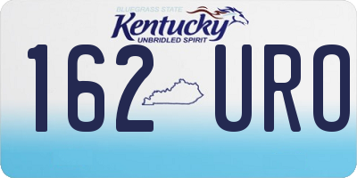 KY license plate 162URO