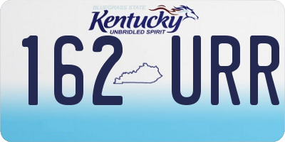 KY license plate 162URR