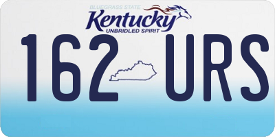 KY license plate 162URS