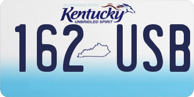 KY license plate 162USB