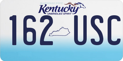 KY license plate 162USC