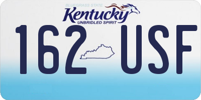 KY license plate 162USF