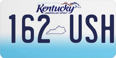 KY license plate 162USH