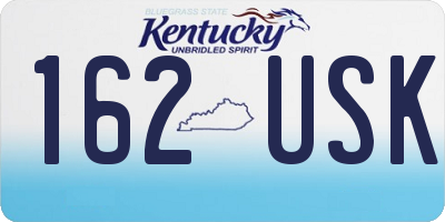 KY license plate 162USK