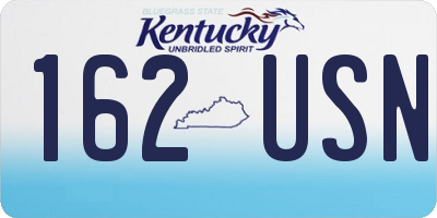 KY license plate 162USN