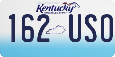 KY license plate 162USO