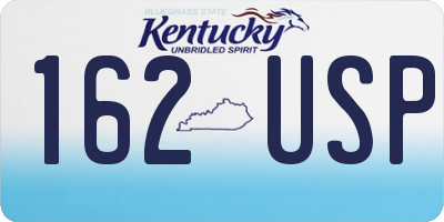KY license plate 162USP