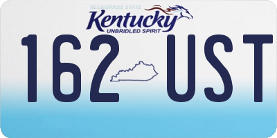 KY license plate 162UST