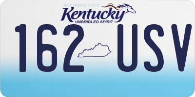KY license plate 162USV