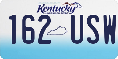 KY license plate 162USW