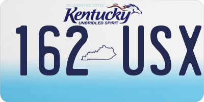 KY license plate 162USX