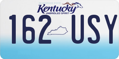 KY license plate 162USY