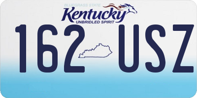 KY license plate 162USZ