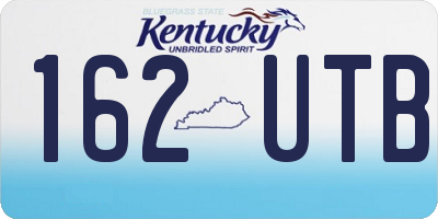KY license plate 162UTB