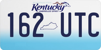 KY license plate 162UTC