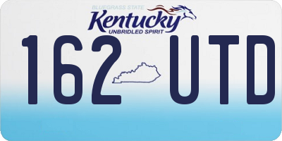KY license plate 162UTD