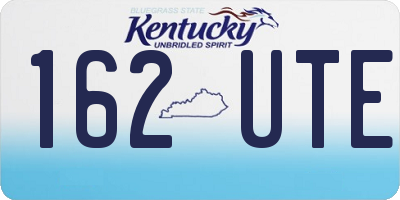 KY license plate 162UTE
