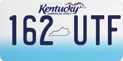 KY license plate 162UTF