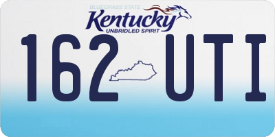 KY license plate 162UTI