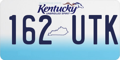 KY license plate 162UTK