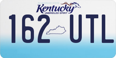 KY license plate 162UTL