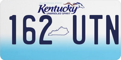 KY license plate 162UTN