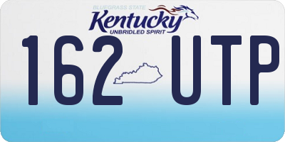 KY license plate 162UTP