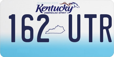KY license plate 162UTR