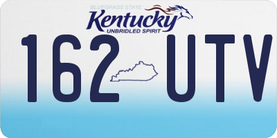 KY license plate 162UTV