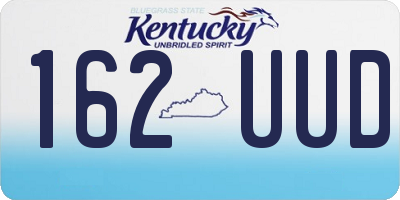 KY license plate 162UUD