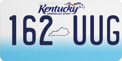 KY license plate 162UUG