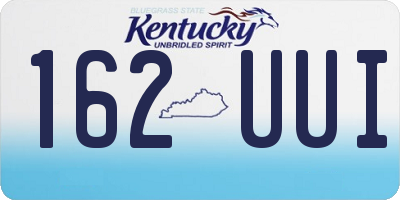 KY license plate 162UUI